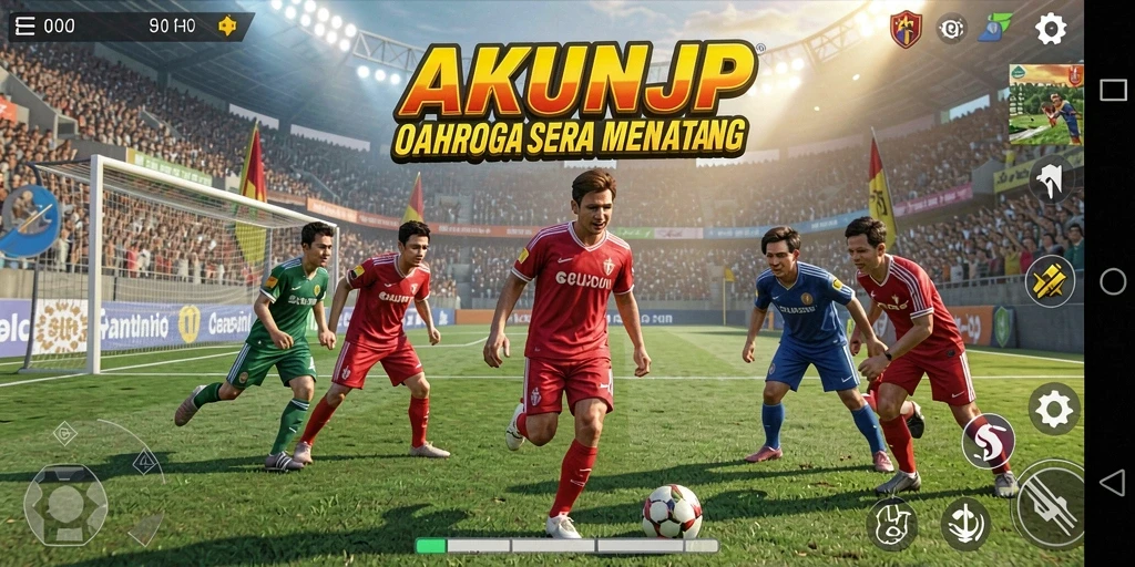Tampilan gameplay seru dalam AKUNJP dengan berbagai pilihan olahraga.