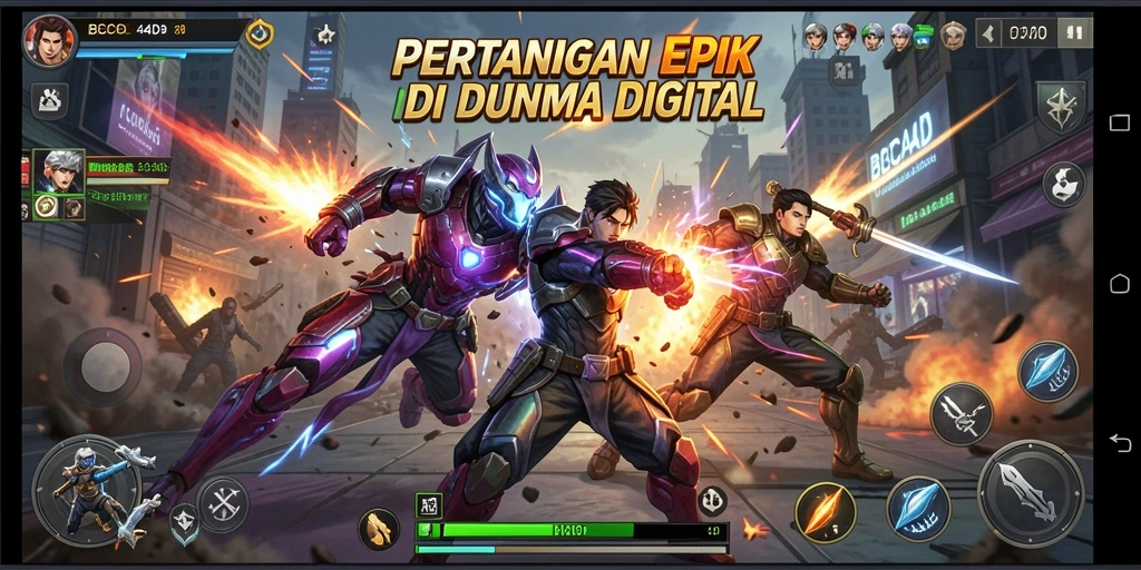 Screenshot menampilkan pertarungan seru dalam BBCA4D dengan efek visual yang mengagumkan.