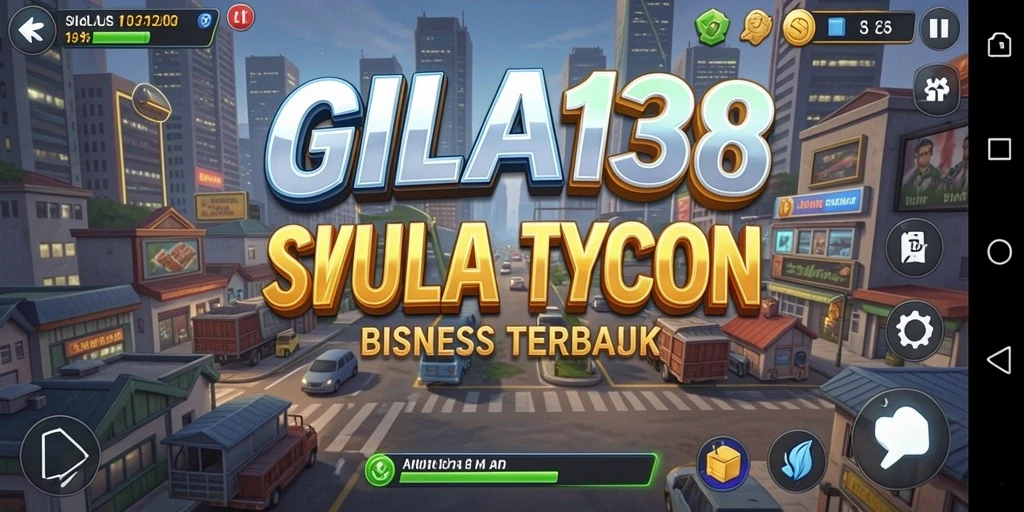 Tangkapan layar gameplay GILA138 menampilkan simulasi bisnis yang mendalam.
