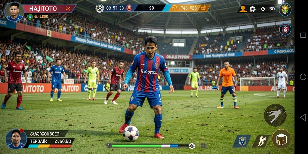 Gameplay menegangkan dari HAJITOTO di lapangan sepak bola.