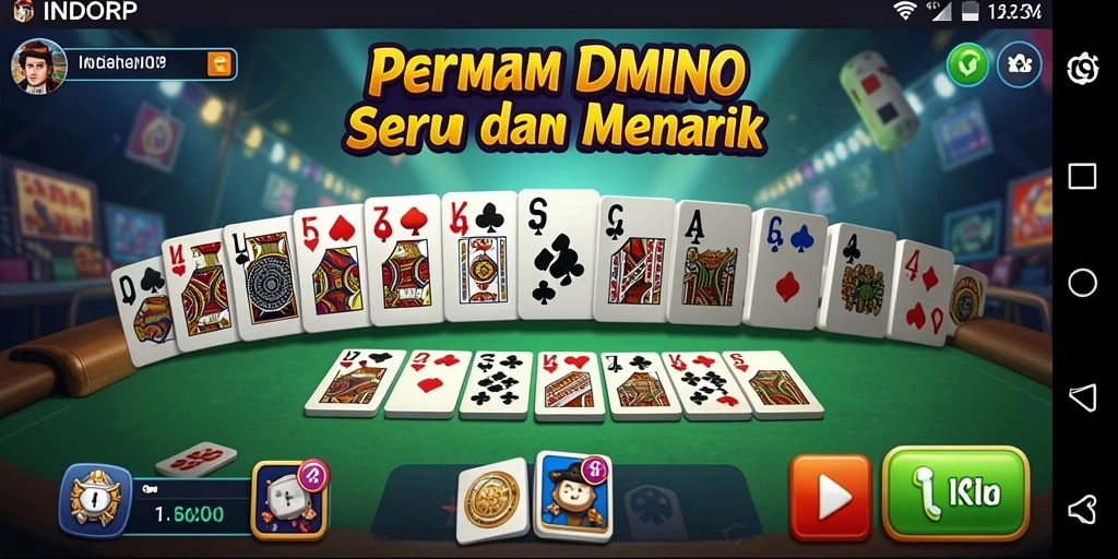 Tampilan gameplay Domino yang menarik dan interaktif.
