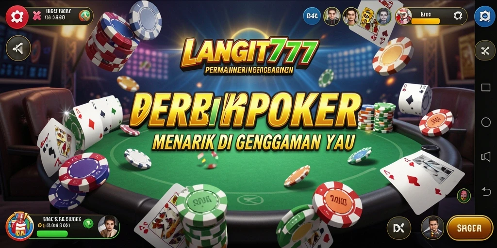 Tampilan gameplay LANGIT777 yang mendebarkan saat bermain poker.