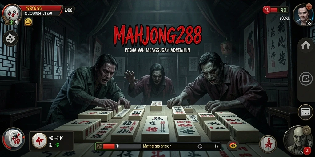 Screenshot menampilkan gameplay menyeramkan dari MAHJONG288.