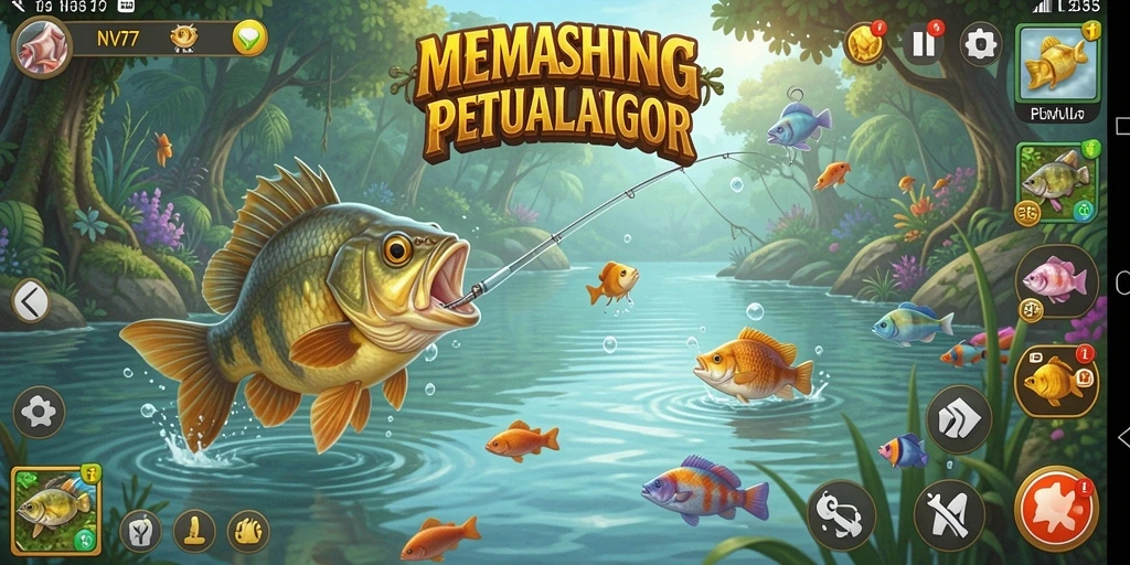 Tangkapan ikan di dalam permainan NV77 yang penuh warna dan menarik.