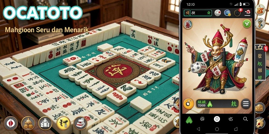 Screenshot gameplay OCATOTO dengan tantangan Mahjong yang menarik.