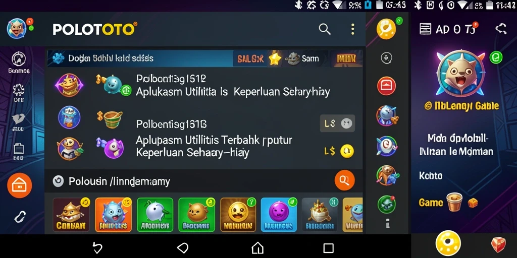 Tampilan antarmuka utama POLOTOTO yang intuitif dan mudah digunakan.