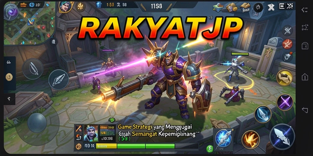 Tampilan gameplay RAKYATJP yang menegangkan dan strategis.