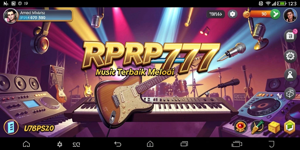 Screenshot gameplay RPRP777 menunjukkan keseruan bermain musik.