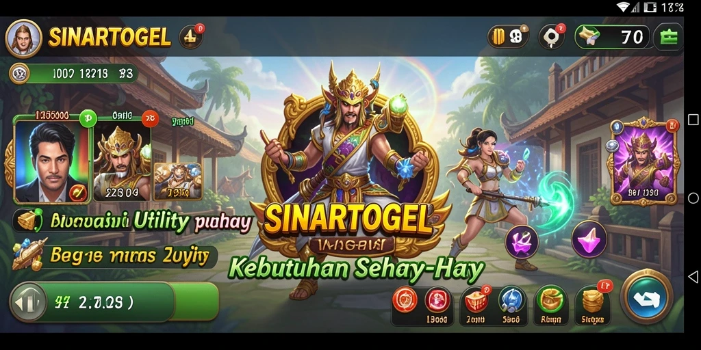 Tampilan aplikasi SINARTOGEL yang sederhana dan fungsional.